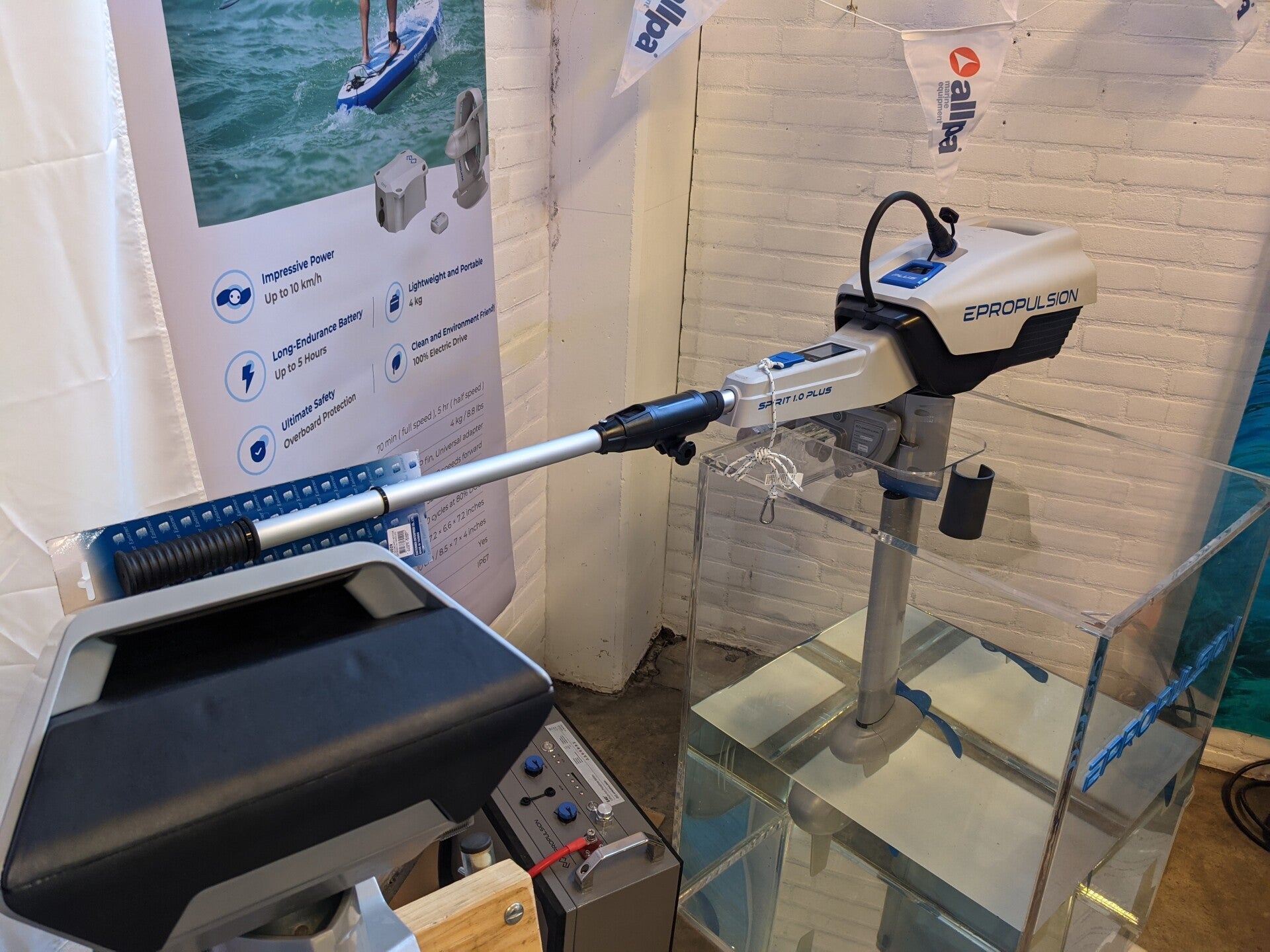 ePropulsion Spirit 1 kW Plus Stuurknuppel Elektrische buitenboordmotor - Marinaut