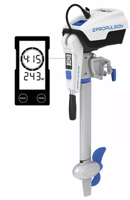 ePropulsion Spirit 1 kW Plus Stuurknuppel Elektrische buitenboordmotor - Marinaut
