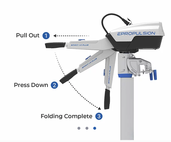 ePropulsion Spirit 1 kW Plus Stuurknuppel Elektrische buitenboordmotor - Marinaut