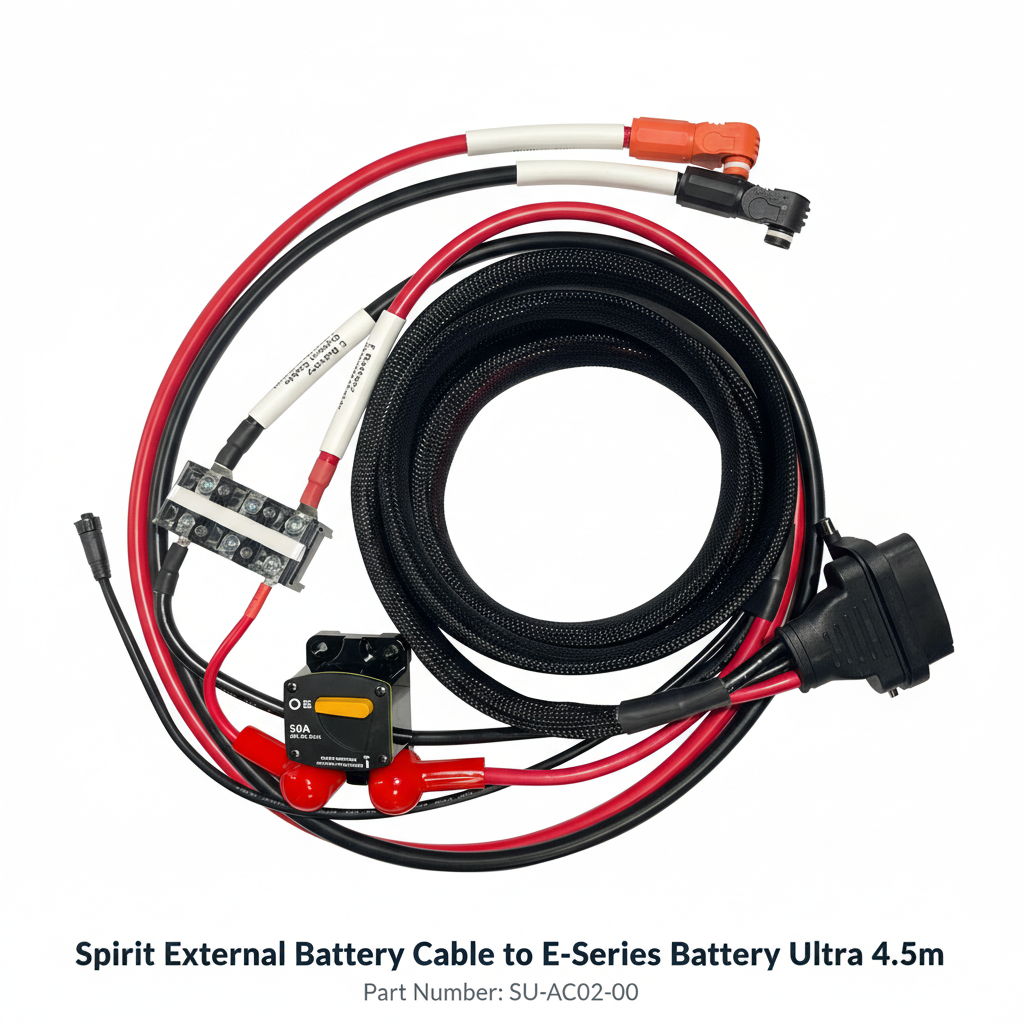 Spirit External Battery Cable to E-Series Battery Ultra 4.5m
Part Number: SU-AC02-00