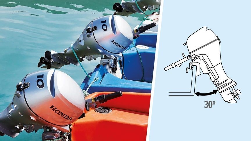 Honda 10 PK buitenboordmotor BF10 — LRU - Marinaut