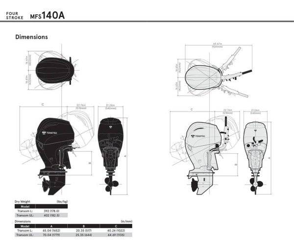 Tohatsu 140 PK buitenboordmotor MFS140A ETL ETUL - Marinaut