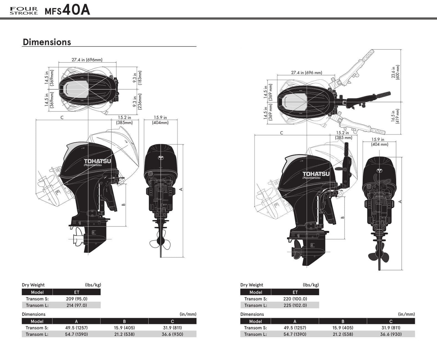 Tohatsu 50 PK buitenboordmotor MFS50A - Marinaut