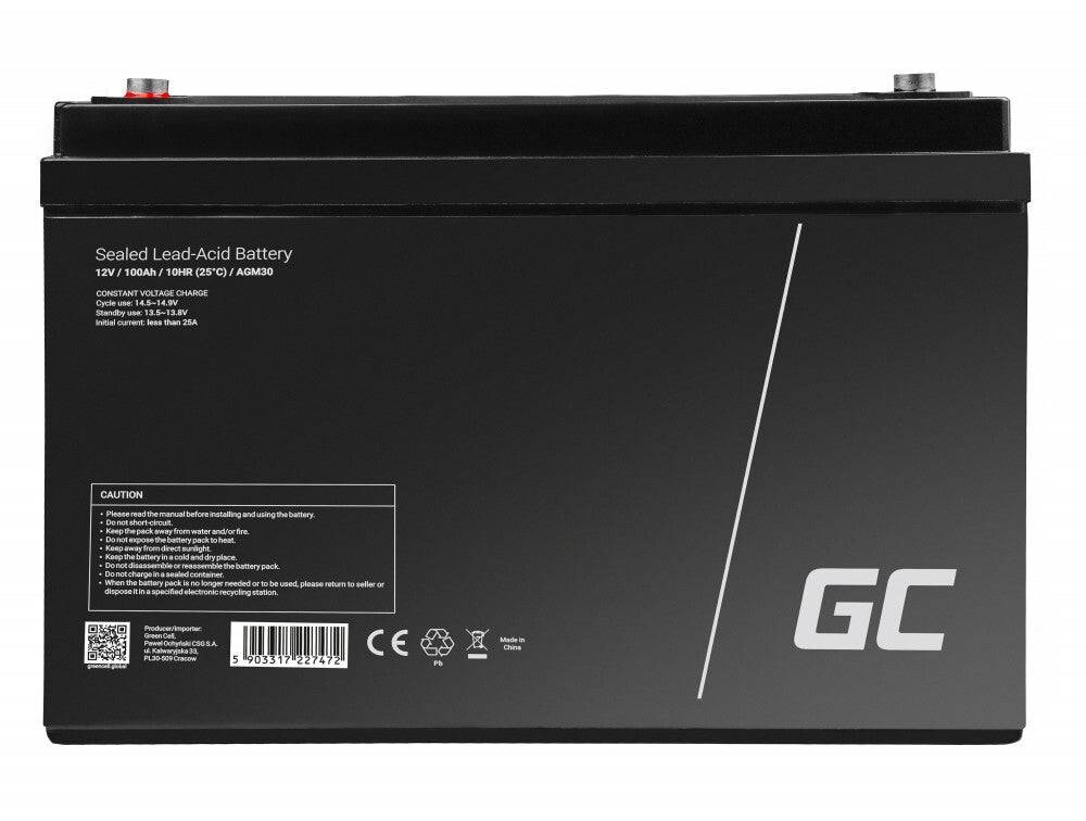 AGM 1 tot 8 kWh netto accu's 12/24/48V inclusief lader, display en kabels — 1 kWh / 12 - Marinaut