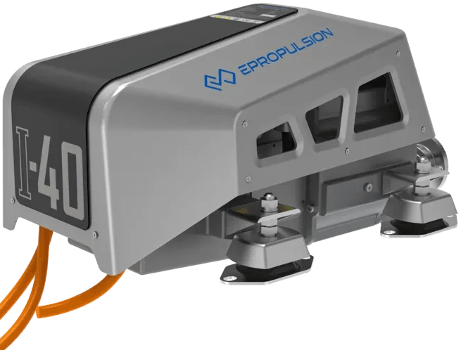 ePropulsion I-40 elektrische binnenboordmotor schuin vooraanzicht