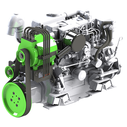 Elektrische Binnenboord Motor Hybride Aandrijving Combi 4 50 KW elektrische-binnenboord-motor-hybride-aandrijving-combi-4-50-kw