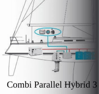 Elektrische binnenboord motor hybride aandrijving Combi 4 - 50 kW 48-144 V — 3,5 kW - Marinaut