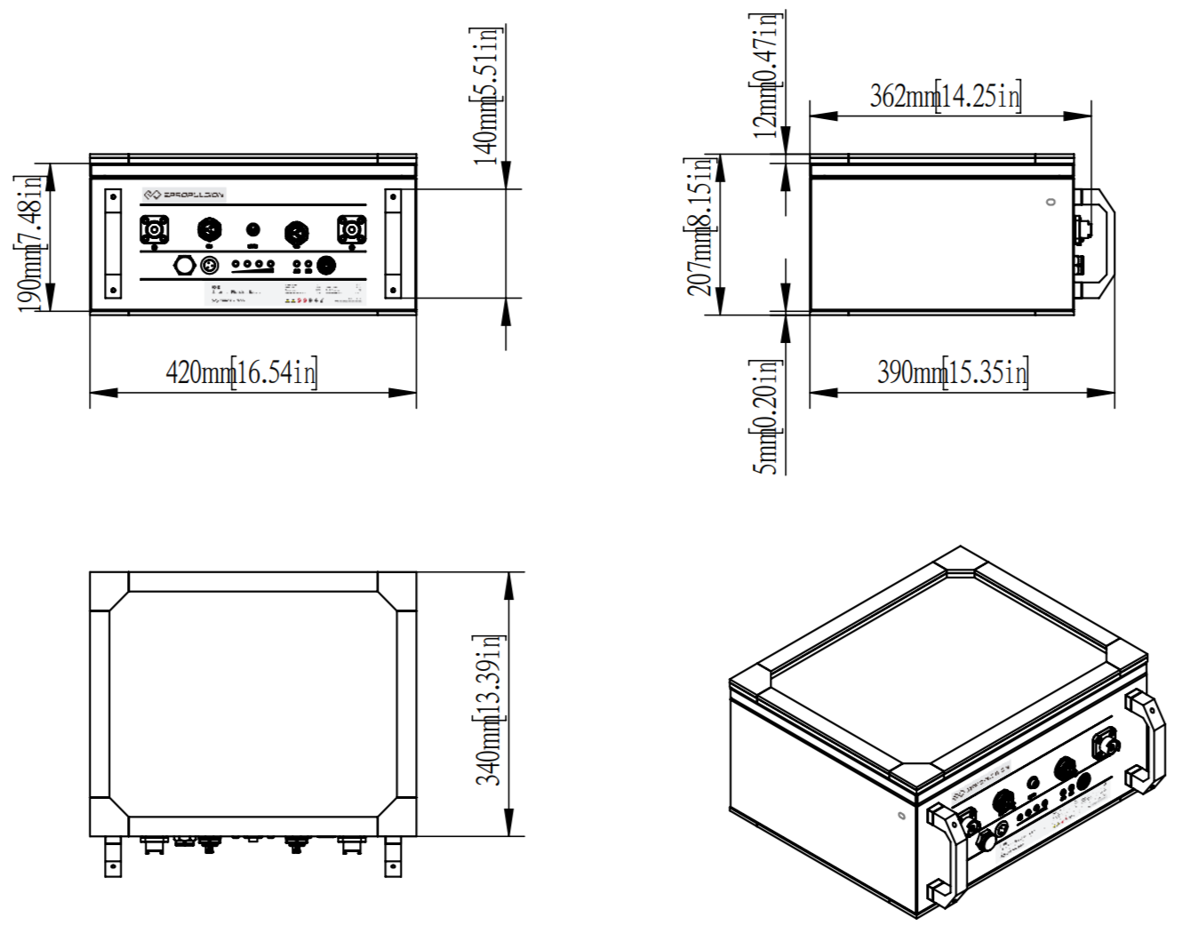 ePropulsion E40 LiFePO4 Accu 2 kWh 48V - Marinaut