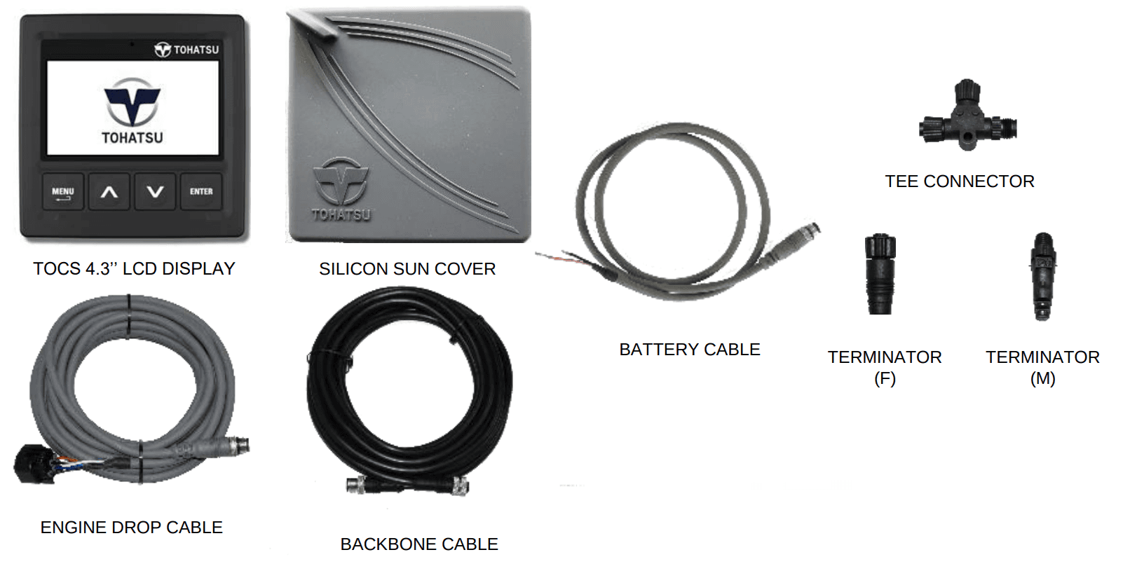 Tohatsu 4,3 inch TOCS LCD scherm met GPS - Marinaut