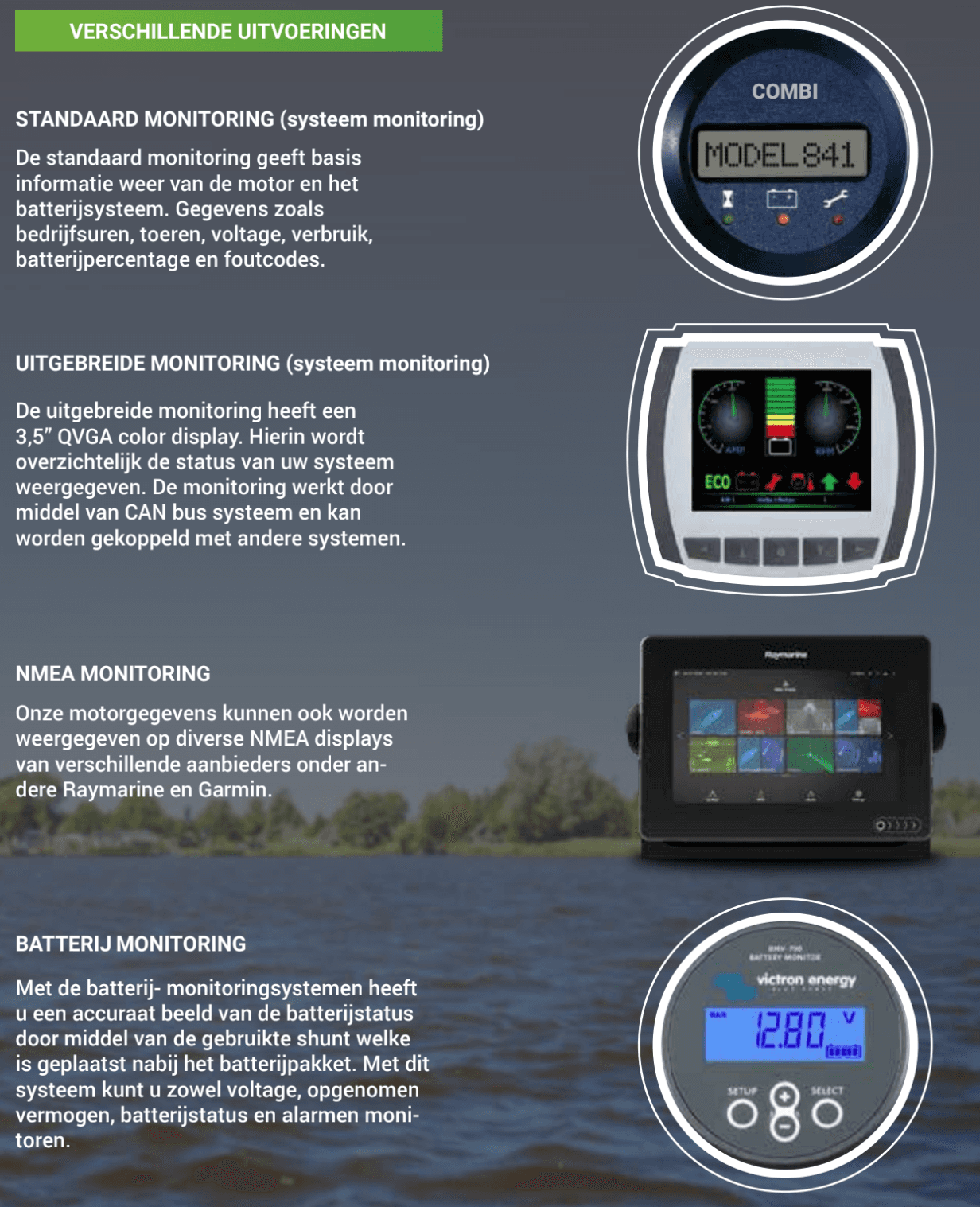 Elektrische binnenboord motor hybride aandrijving Combi 4 - 50 kW 48-144 V — 3,5 kW - Marinaut