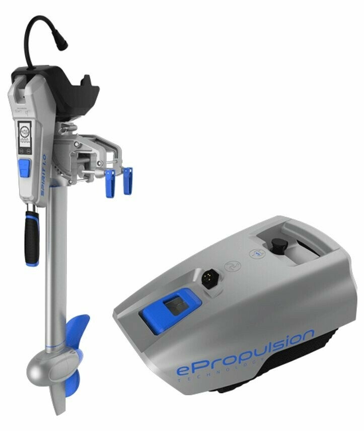 ePropulsion Spirit 1 kW Evo (Plus) met 1,3 kWh accu Elektrische buitenboordmotor — Kortstaart - Marinaut
