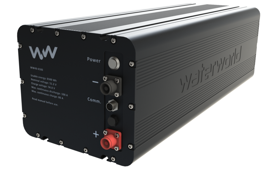 WaterWorld 48-6800 LFP 6,8 kWh accu 48V met acculader - Marinaut