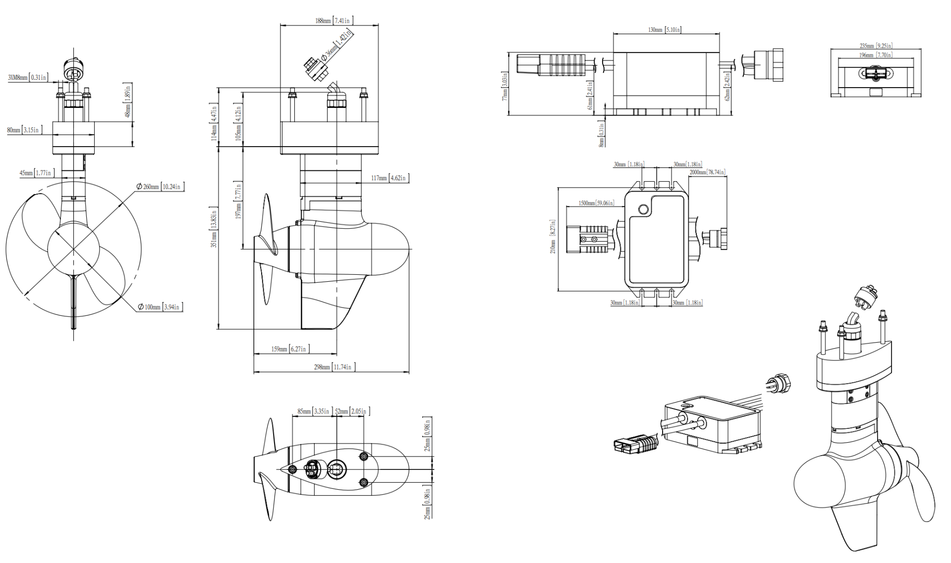 ePropulsion Pod Drive 3.0 Evo elektrische Pod motor 3 kW - Marinaut 