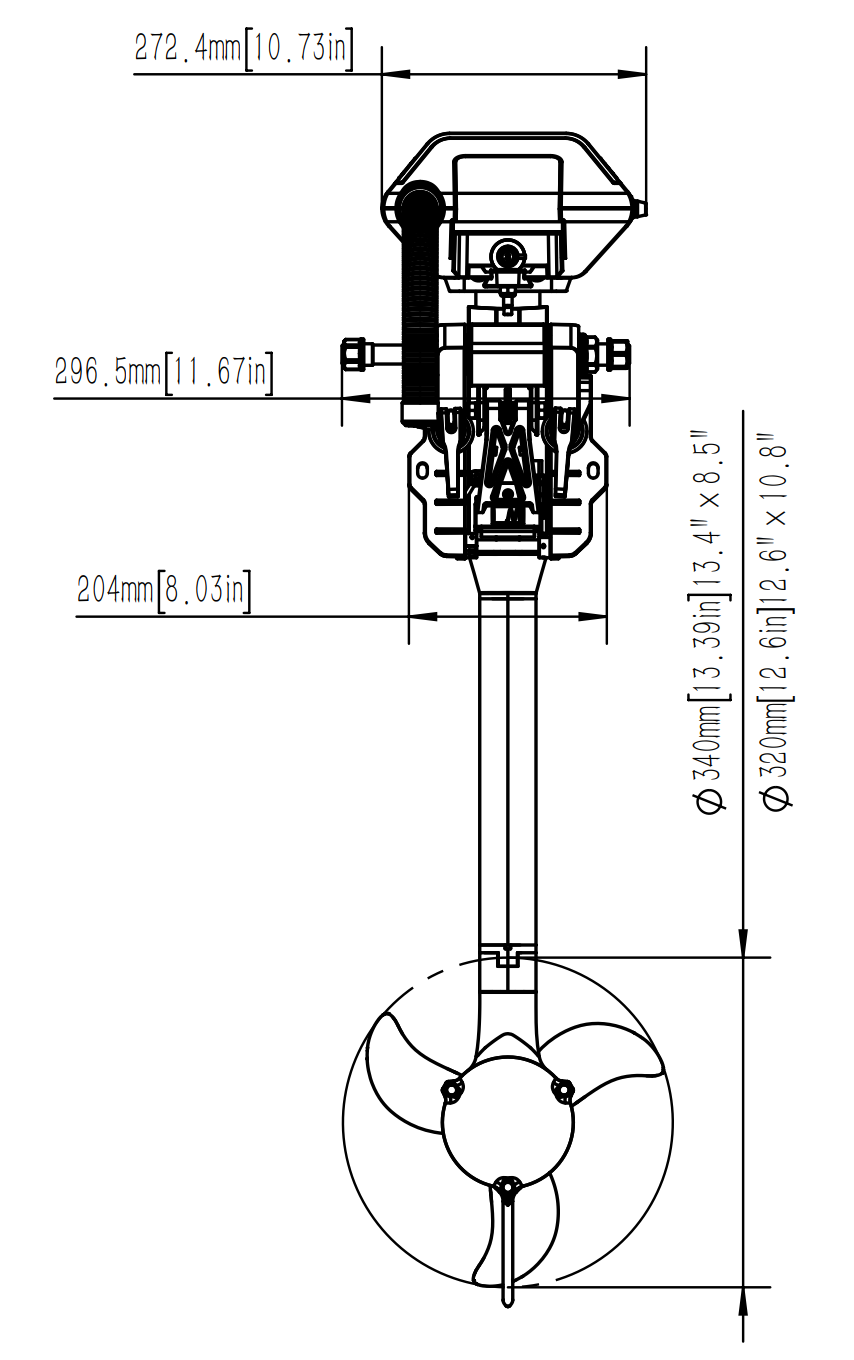 ePropulsion Navy 6.0 Evo 6kW Elektrische buitenboordmotor - Marinaut 