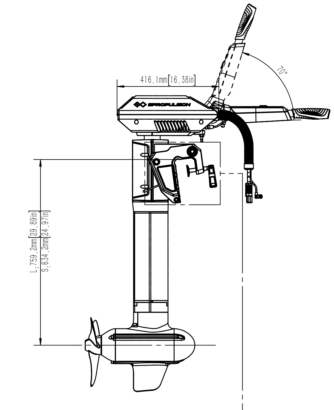 ePropulsion Navy 6.0 Evo 6kW Elektrische buitenboordmotor - Marinaut 