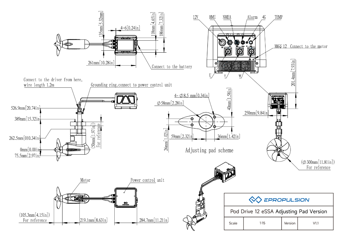 Technical Drawing Pod 12 Adjusting Pad