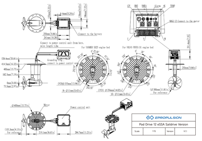 Technical Drawing Pod 12 Saildrive