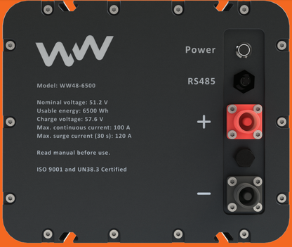 WaterWorld 48-6800 LFP 6,8 kWh accu 48V met acculader - Marinaut 