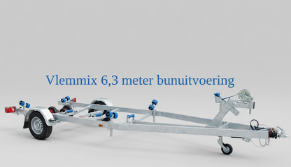 Vlemmix Boottrailer tot 2.920 kilogram en 10 meter — 1350 / 6,3 meter - Marinaut 