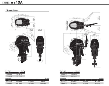 Tohatsu 40 PK buitenboordmotor MFS40A ETL - Marinaut 