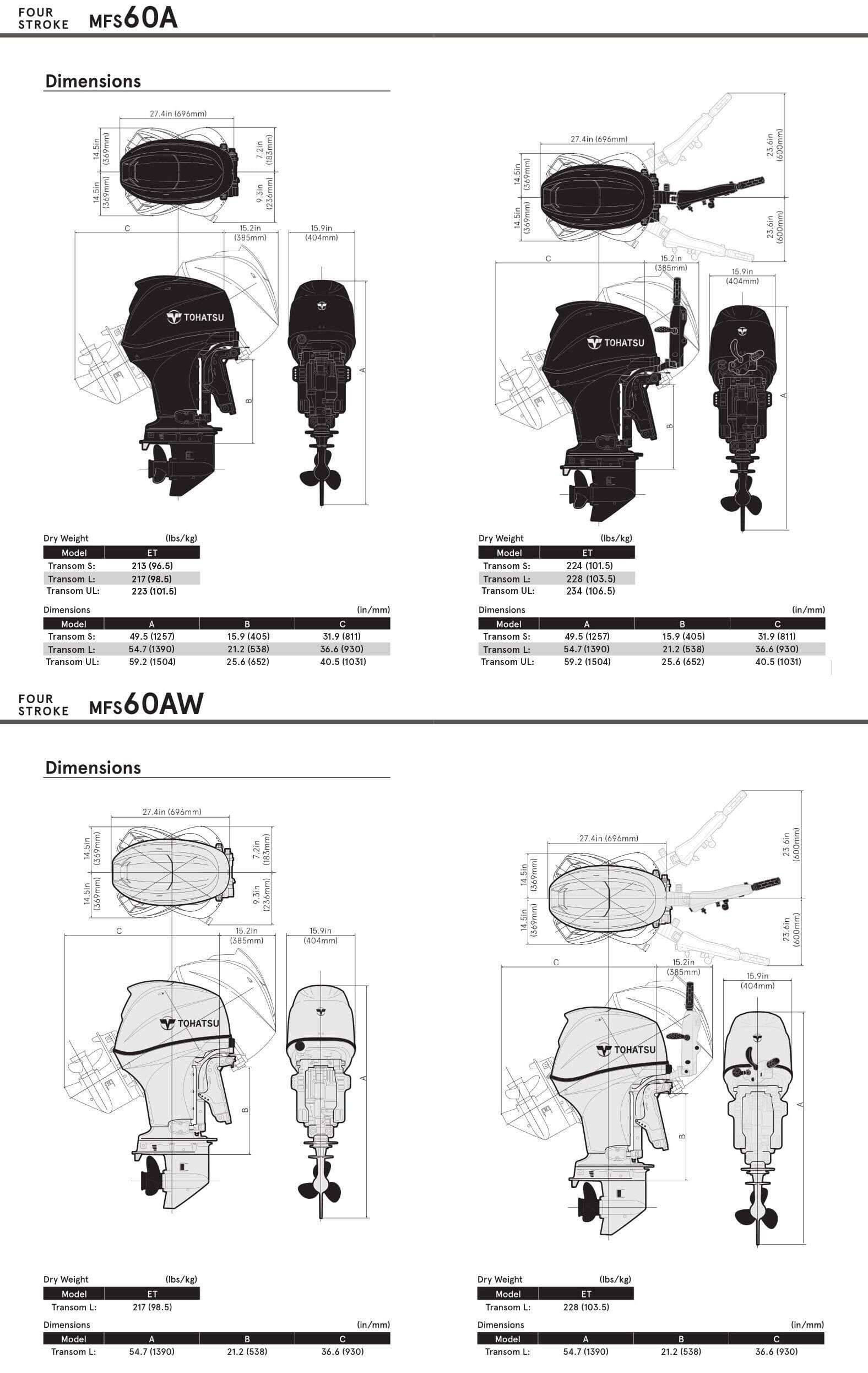 Tohatsu 60 PK buitenboordmotor MFS60A - Marinaut 