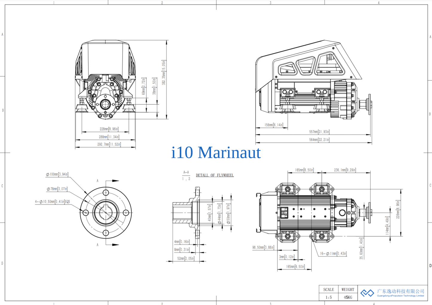 ePropulsion Pod Drive 12 eSSa elektrische Pod motor 12 kW - Marinaut 