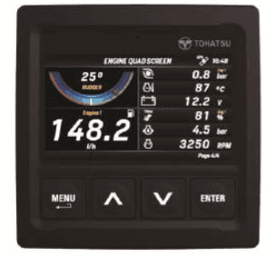 Tohatsu 4,3 inch TOCS LCD scherm met GPS - Marinaut 