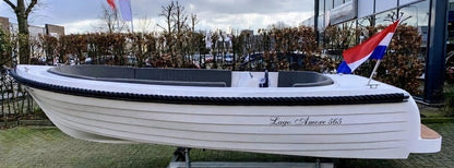 Witte Lago Amore 565 tendersloep, zijaanzicht