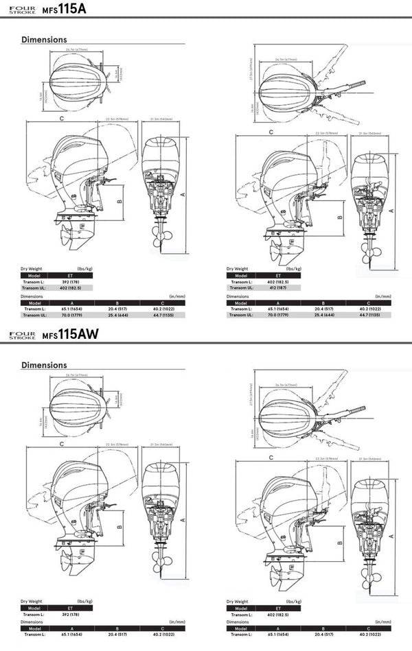 Tohatsu 115 PK buitenboordmotor MFS115A ETL - Marinaut 