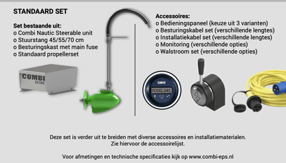 Combi Nautic elektrische stuurbare Pod motor 1-15 kW - Marinaut 