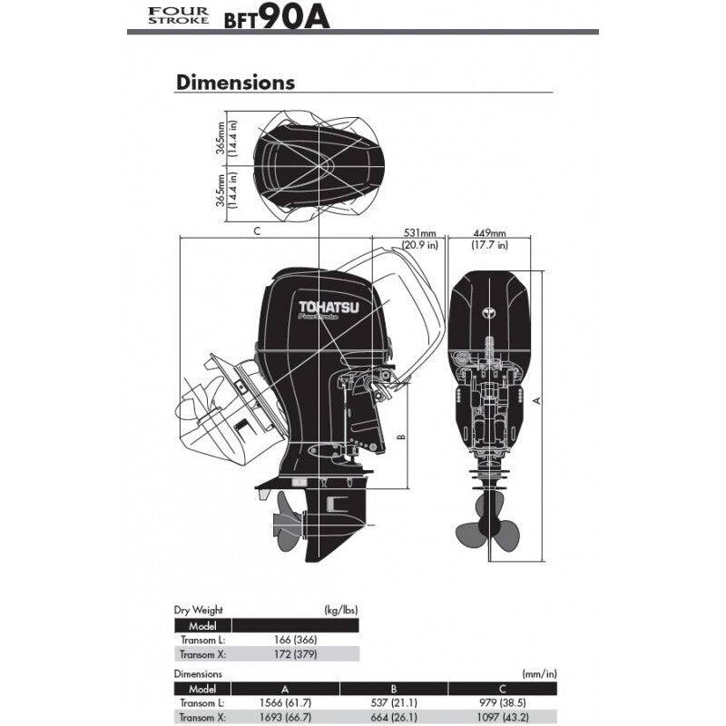 Tohatsu 90 PK buitenboordmotor MFS90A - Marinaut 